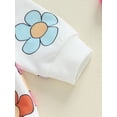 thumbnail image 6 of FEORJGP Little Girl 2Pcs Casual Outfits 0 6M 12M 18M 2T 3T Toddler Baby Long Sleeve Pullovers Bow/Floral Print Sweatshirts Crew Neck Tops + SweatpantsCute Comfy Daily Clothes for Spring Fall, 6 of 8