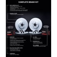 thumbnail image 4 of R1 Concepts Front Rear Brakes and Rotors Kit |Front Rear Brake Pads| Brake Rotors and Pads| Performance Off-Road Brake Pads and Rotors | Hardware Kit WDVH2-67001, 4 of 5