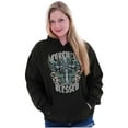thumbnail image 3 of Goth Forever Blessed Cross Wings Unisex Plus Fleece Graphic Hoodie Brisco Brands 4X, 3 of 6