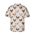 thumbnail image 3 of Goofa Various Chicken Hawaiian Shirt for Men, Unisex Summer Beach Casual Short Sleeve Button Down Shirts,Aloha Tropical Floral print shirt-Large, 3 of 9