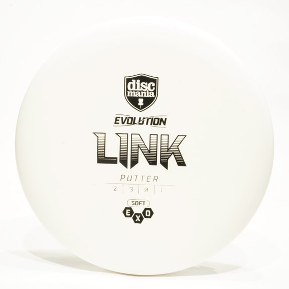 Discmania Evolution Exo Soft Link Disc Golf Putter & Approach Disc, Pick Color/Weight [Stamp & Exact Color May Vary] White 173-174 grams
