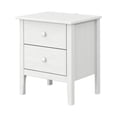 thumbnail image 3 of Home Source 23" Solid Pinewood Elegant Two-Drawer Night Stand - A Must-Have Modern Bedside Table for Stylish and Functional Night Stands in Bedrooms (White), 3 of 4