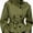 army green, variant on Women Cropped Trench Coat Stand Collar Double Breasted Belted Short Outer Jacket