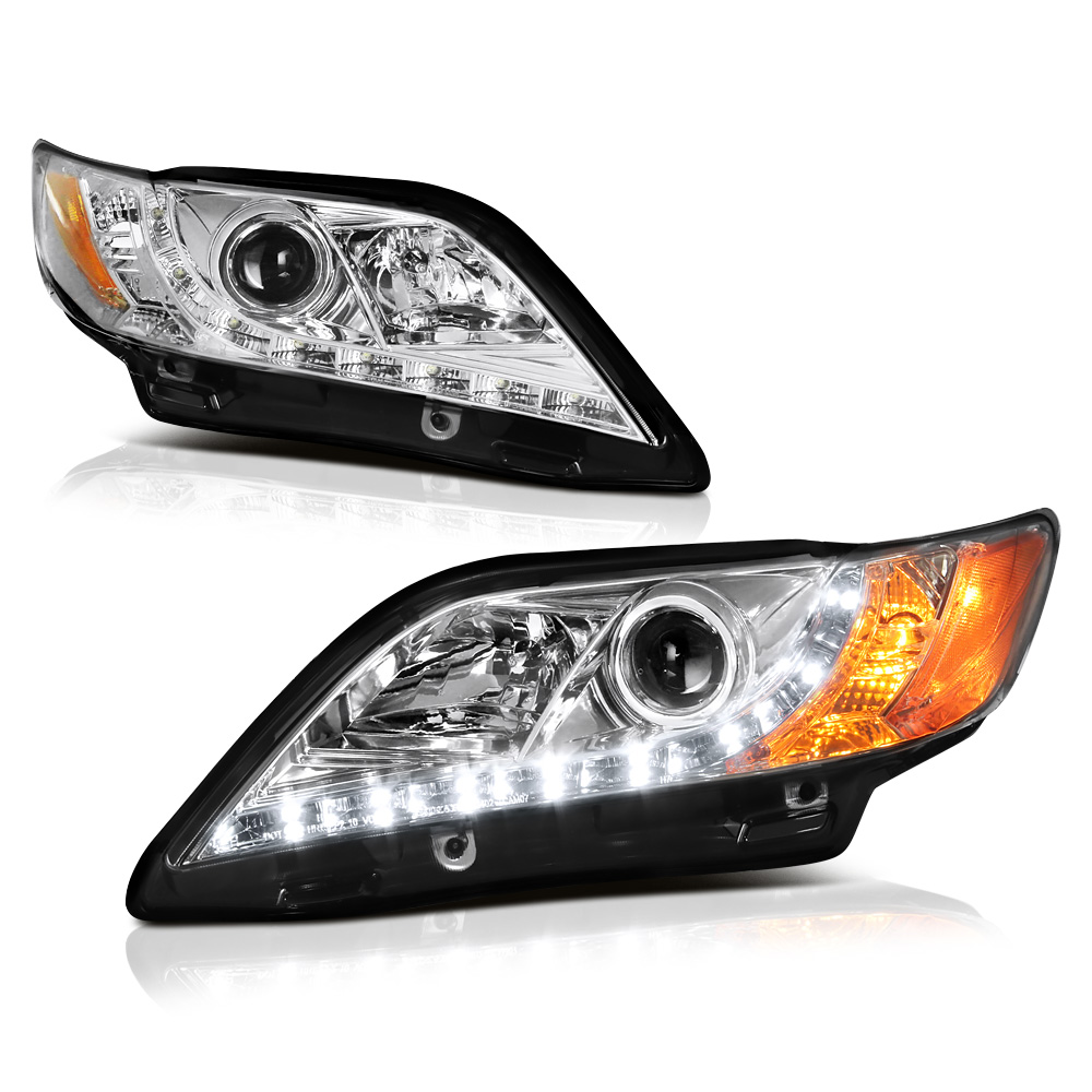 [For 20072009 Toyota Camry] LED Strip Projector Headlight Headlamp