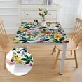 thumbnail image 2 of HAOXIT Rectangle Floral Tablecloth Print Waterproof Table Covers Flower Picnic Table Cloths for Party Kitchen Tabletop Decoration Holiday Weddings Spring Summer Autumn 46*46, 2 of 8