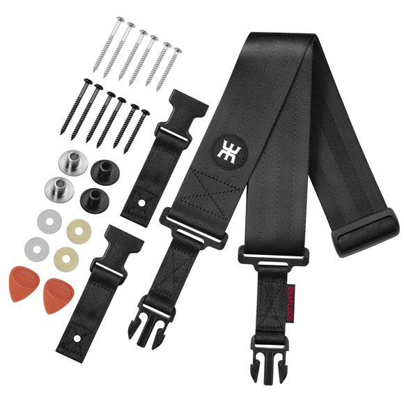 Correa para guitarra Amumu SNAPLOCK Pro Quick-Release Hebilla negra