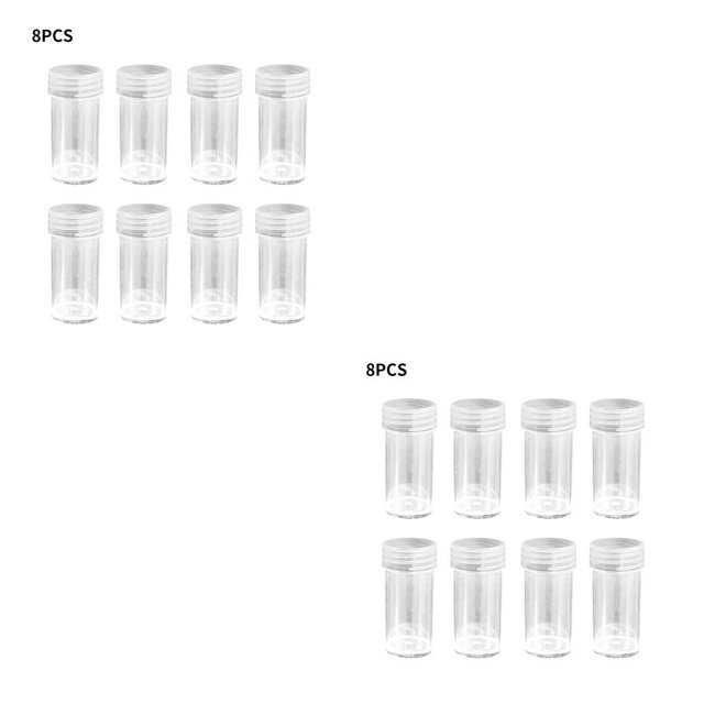 sweethay 24 Uds botellas de almacenamiento de diamantes 5d Diy caja de accesorios de pintura de diamantes contenedores redondos de plástico Type2 NO2