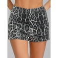 thumbnail image 3 of Eandarui Women's Glitter Sequin Leopard Shorts Mid Waist Y2k Beach Shorts Club Rave Bottoms Hot Grey S, 3 of 7