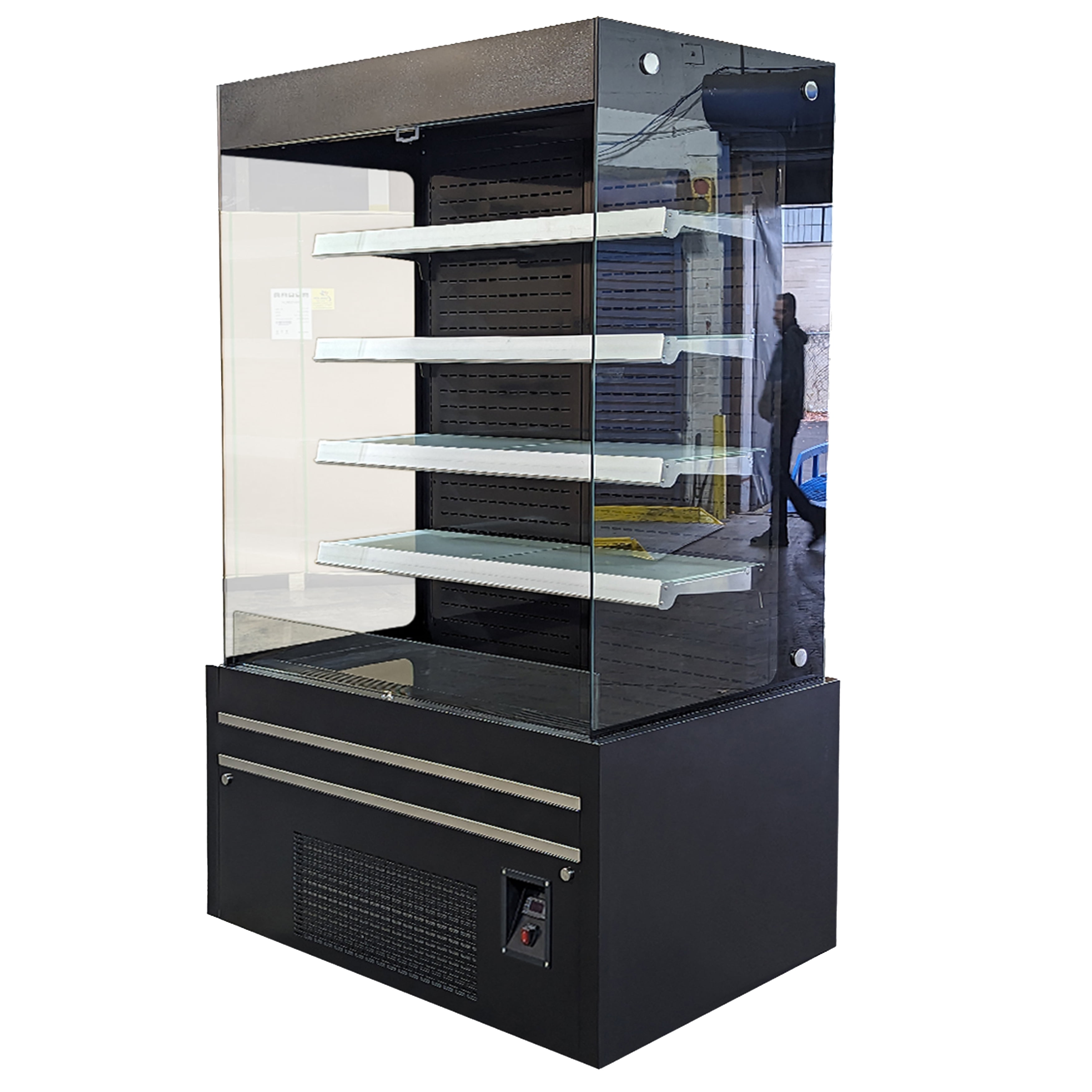 48 in. Commercial Open Air Merchandiser Refrigerator Cooler, Grab and Go Vertical Display Cooler ETL NSF