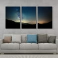 thumbnail image 2 of wall26 - 3 Piece Canvas Wall Art - Night Sky Stars with Milky Way on Mountain Background - Modern Home Art Stretched and Framed Ready to Hang - 24"x36"x3 Panels, 2 of 5