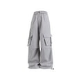 thumbnail image 3 of CYiJun Cargo Pants for Women Casual Drawstring Wide Leg Cargo Barrel Baggy Pants, 3 of 6