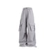 thumbnail image 3 of Amzcrzy Pantalones Cargo Holgados para Mujer, Cintura con Cordón, Pierna Ancha, Cómodos, Cintura Elástica, Sobredimensionados, Informales, Estilo Calle Hip Hop, con Bolsillos, Tallas M-2XL Gris, 3 of 5