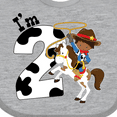 thumbnail image 4 of Inktastic I'm Two-cowboy Riding Horse Birthday Boys Baby Bib, 4 of 4
