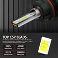 thumbnail image 3 of For Nissan Versa Note 2014-2019 LED Headlight Bulbs 4-side 9007 H11 High Low Beam H11 Fog Lights 4x Bulbs Combo, 3 of 15