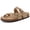 Apricot, variant on Women's Clogs Shoes, Genuine Suede Sandals for Women with Arch Support and Adjustable Slide, Grayish Brown