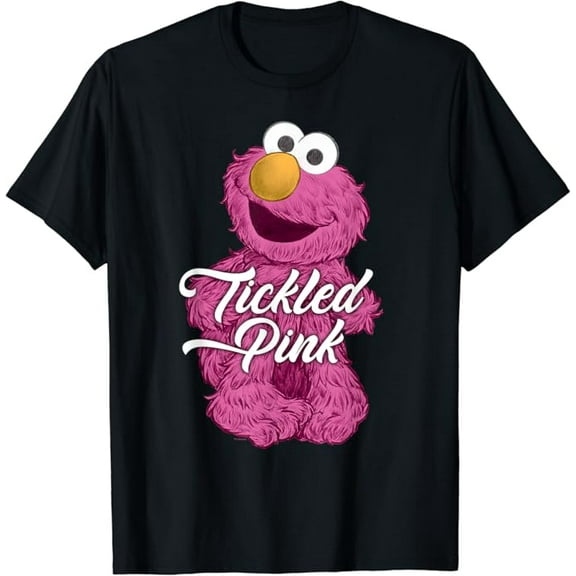 Sesame Street Elmo Tickled Pink T-Shirt, Black Color, Size S