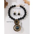 thumbnail image 3 of Acrylic Lucky Bead Pendant Necklace and Earring Set Fashion Costume Accessories for Women Colorful Resin Bib Necklace and Earrings for Weddings Parties Everyday Wear, 3 of 3