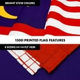 thumbnail image 5 of G128 Combo Pack: 6 Ft Tangle Free Spinning Flagpole (Silver) & Malaysia Flag 3x5 Ft Printed 150D Polyester, Brass Grommets (Flag Included) Aluminum Flag Pole, 5 of 9