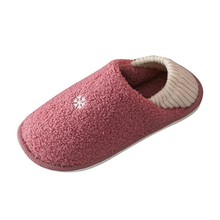 

slippers for women beach accessories Couple Women s Winter Snowflake Socks Christmas Pattern Indoor Home Furnished Warm Non Slip Cotton Slippers