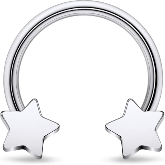 16G G23 Titanium Horseshoe Septum Rings Internally Threaded Septum Nose Rings HoopCartilage Tragus Earrings Eyebrow Body Piercing Jewelry for Women Men 8mm 10mm Titanium - 8mm