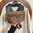 thumbnail image 4 of HUISZJ Leopard Printed Shoulder Bag, Trendy Fanny Crossbody Bag with Adjustable Strap, Fashion Sling Bag for Women Work Travel Outdoor (Brown), 4 of 10