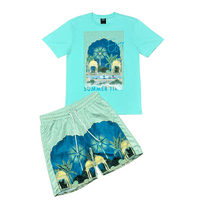 Genuine Mens Summer Time Tshirt Short Set Streetwear Fashion