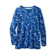 thumbnail image 2 of Woman Within Plus Size Long-Sleeve Crewneck Soft Waffle Knit Thermal Shirt, 2 of 6