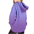 thumbnail image 2 of SonxaHe Toddler Girls Hooded Sweatshirts Gradient Long Sleeve Oversized Fashion Casual Clothes with Pockets Purple,Sized 3-4, 2 of 6