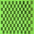 thumbnail image 1 of Ahgly Company Indoor Square Checkered Green Modern Area Rugs, 8' Square, 1 of 4