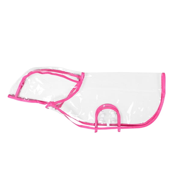 Luxshiny Lightweight Dog Raincoat with Hood, Clear Pet Rain Jacket Poncho for Medium Dogs, Outdoor Walking Gear