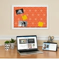 thumbnail image 3 of PinPix 40x30 Custom Cork Bulletin Board Floral Dark Orange Poster Board Has a Fabric Style Canvas Finish, Framed in Floral Dark Orange, by ArtToFrames (PinPix-547), 3 of 6