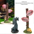 thumbnail image 4 of Miniature Dragon Sculpture Set Synthetic Resin Fairy Statue Garden Lawn Balcony Decor, 4 of 5