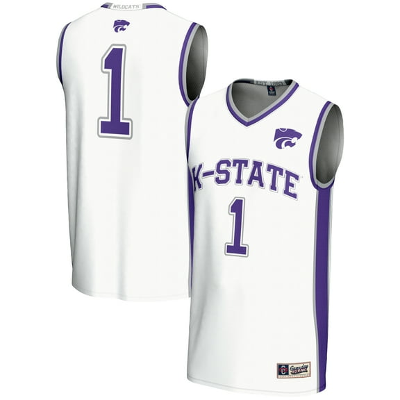Men's GameDay Greats #1  White Kansas State Wildcats  Lightweight Basketball Jersey