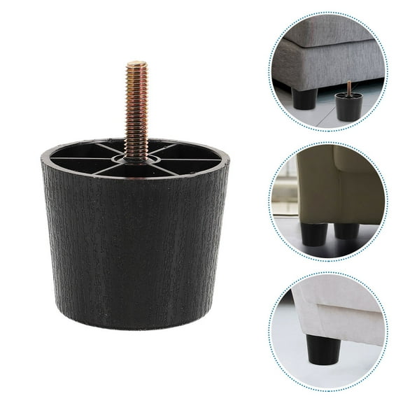 HOMEMAXS  8 Pcs Leg Levelers Table Feet Screw on Adjustable Risers Furniture