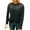 Black, variant on Herrnalise Women's Knitted Crop Tops Women Summer Fashion Casual Loose Full-Sleeve Solid Lace Patchwork Round Neck Blouse Knitted Sweater Pullover Jumper Sweaters