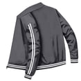 thumbnail image 4 of Yungyresw Bomber Jacket Stand Collar Men's Coat Lightweight Windbreaker Ribbed Cuffs for Street Wear Outdoor, 4 of 7