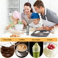 thumbnail image 4 of Meottam Handheld Milk Frother, USB Rechargeable Electric Milk Frother, 3 Speed Adjustable, with 2 Stainless Steel Whisks for Latte, Cappuccino, Hot Chocolate, Egg (Silver), 4 of 6