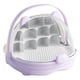 thumbnail image 1 of Caja de cría de gusanos de seda, caja de cría de mascotas, caja de crecimiento de gusanos de seda, transparente, portátil. Violeta, 1 of 9