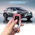 thumbnail image 5 of Key Fob Cover Compatible with Toyota Venza Corolla Cross Grand Highlander Tundra RAV4 Prime Prius Land Cruiser Sequoia Sienna Crown Tacoma Camry Keychain Case Holder Protector,Pink, 5 of 7