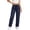 Navy*, variant on Women's Cargo Pants Casual Joggers Solid Color Loose Fit Straight Leg Sweatpants with Multiple Pockets Daily Wear Elegant Chic Trousers