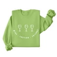thumbnail image 3 of MELDVDIB Womens Thanksgiving Sweatshirt Funny Printed Fashion Casual Solid Color Oversized Hoodless Sweatshirt Fall Winter Long Sleeve Loose Pullover Tops Green S, 3 of 7