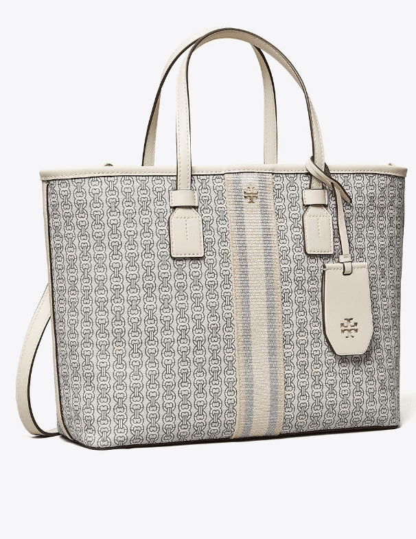 tory burch small gemini link canvas tote