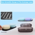 thumbnail image 6 of Solid Shampoo Bar Holder, Large Bar Soap Holder, Travel Soap Container, Soap Box with Draining Layer, Soap Case for Bathroom, Traveling, Gym, Camping (Black Style-1-Large), 6 of 14