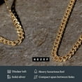 thumbnail image 3 of Kezef Creations Rose Gold Plated Sterling Silver 3mm Miami Cuban Link Chain Necklace 18 Inch, 3 of 6