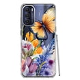 thumbnail image 1 of MUNDAZE Motorola Moto G Stylus 4G 2022 Shockproof Clear Hybrid Protective Phone Case Summer Flowers Butterfly Purple Lilac Floral Cover, 1 of 5