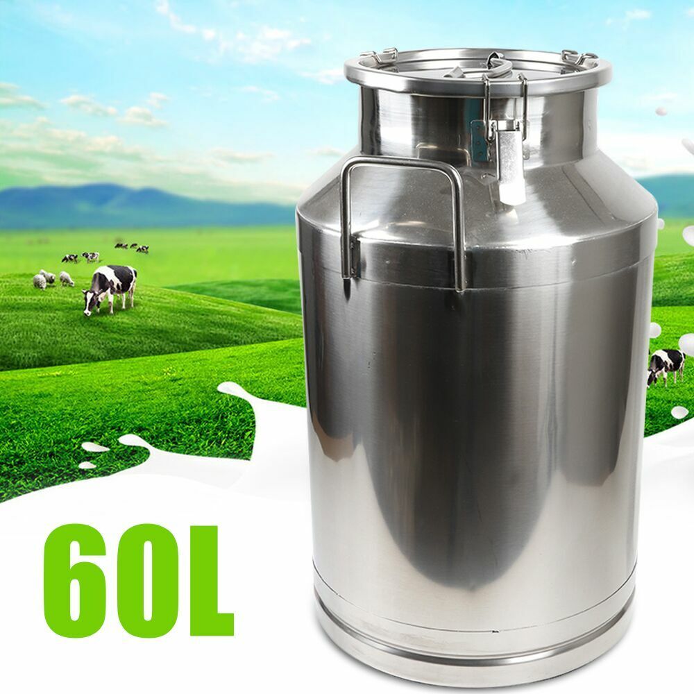60L Stainless Steel Milk Can Barrel Wine Beer Whiskey Storage Tank