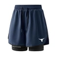 thumbnail image 2 of GSPCLAM Mens Athletic Shorts with Side Pockets Double Layer Training Shorts Internal Drawstring No Chafe Compression Liner Shorts for Running, 2 of 5