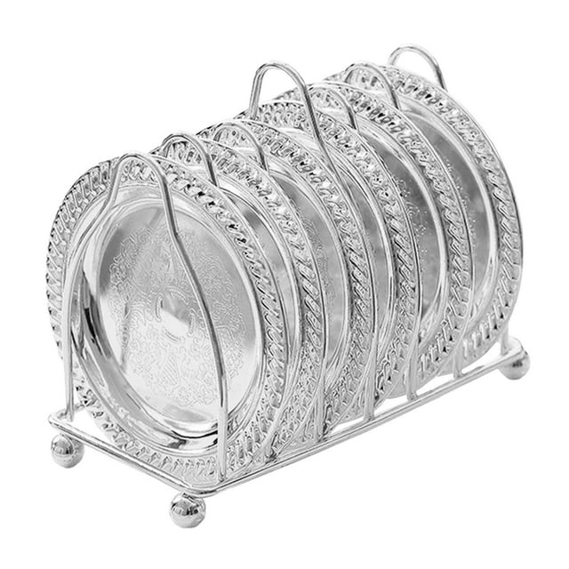 Estante para platos de armario de hierro, organizador platos, estante para platos sin alfombrilla, soporte de exhibición para comedor, cocina, armario, RV Plata Soledad Organizador de platos