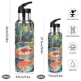 thumbnail image 2 of Yayeee 33oz Insulated Water Bottle Double Wall Stainless Steel with Flip Straw Lid, Art Goldfish Bowl, 2 of 7