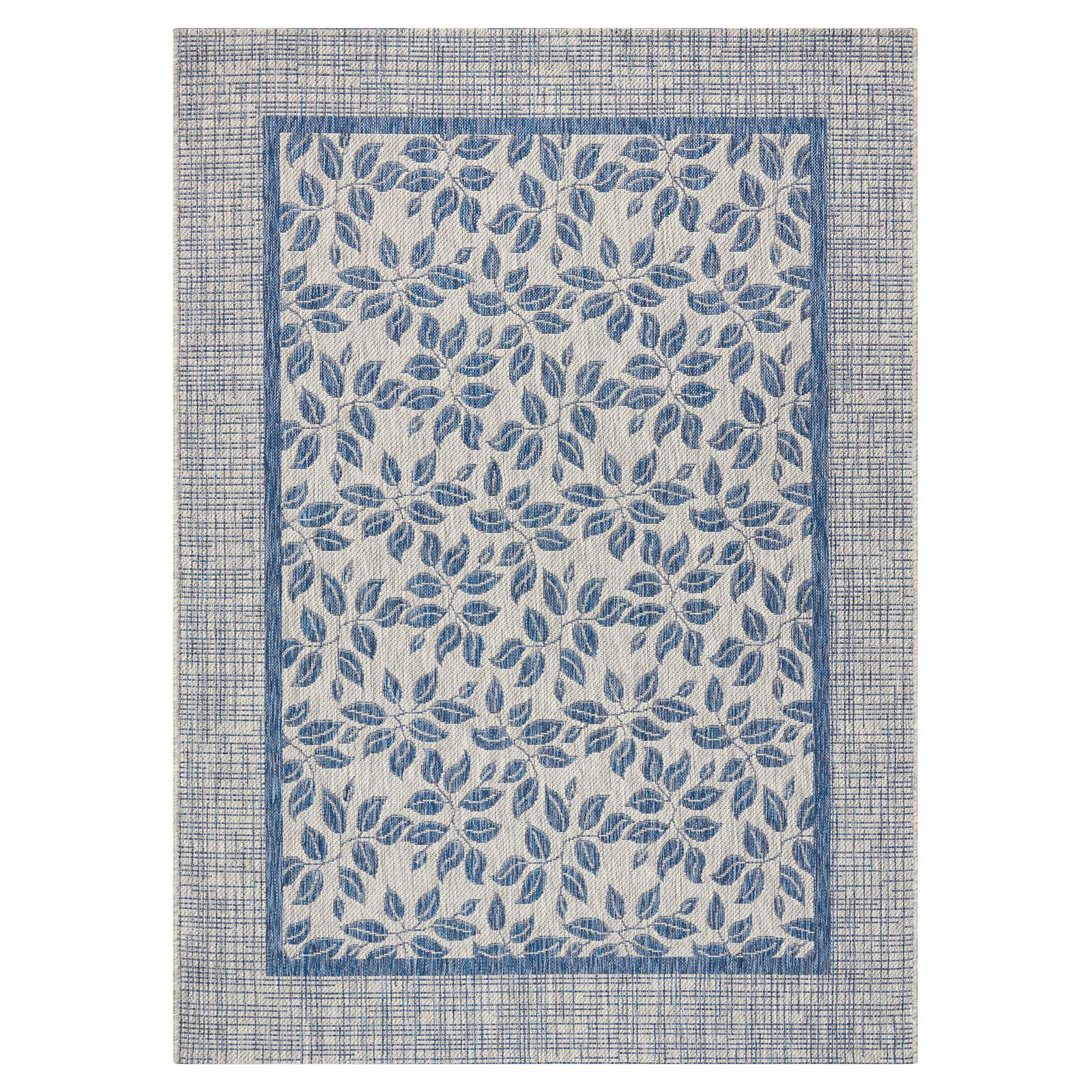 Nourison Garden Party Ivory/Blue Indoor/Outdoor Area Rug